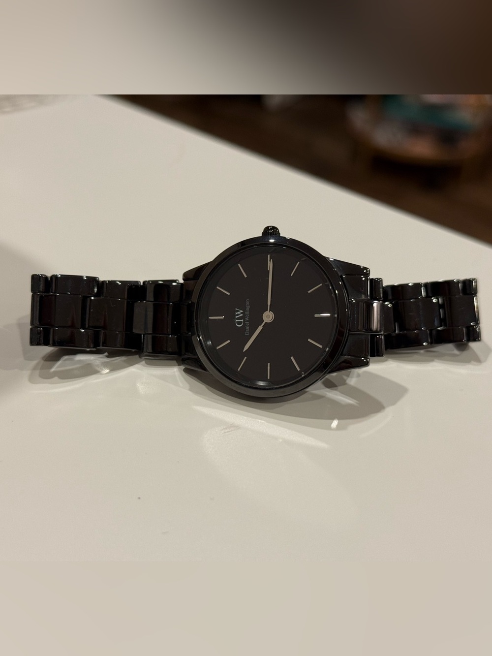 Daniel Wellington Black Ceramic Bracelet Watch with Minimal Dial